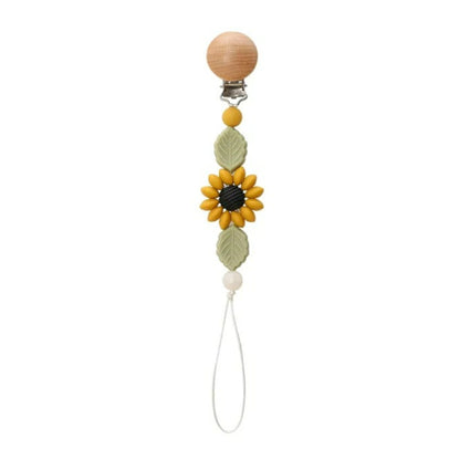 Baby Pacifier Clips - Flowers