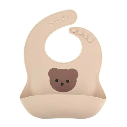 Silicon Baby Bibs - Beige