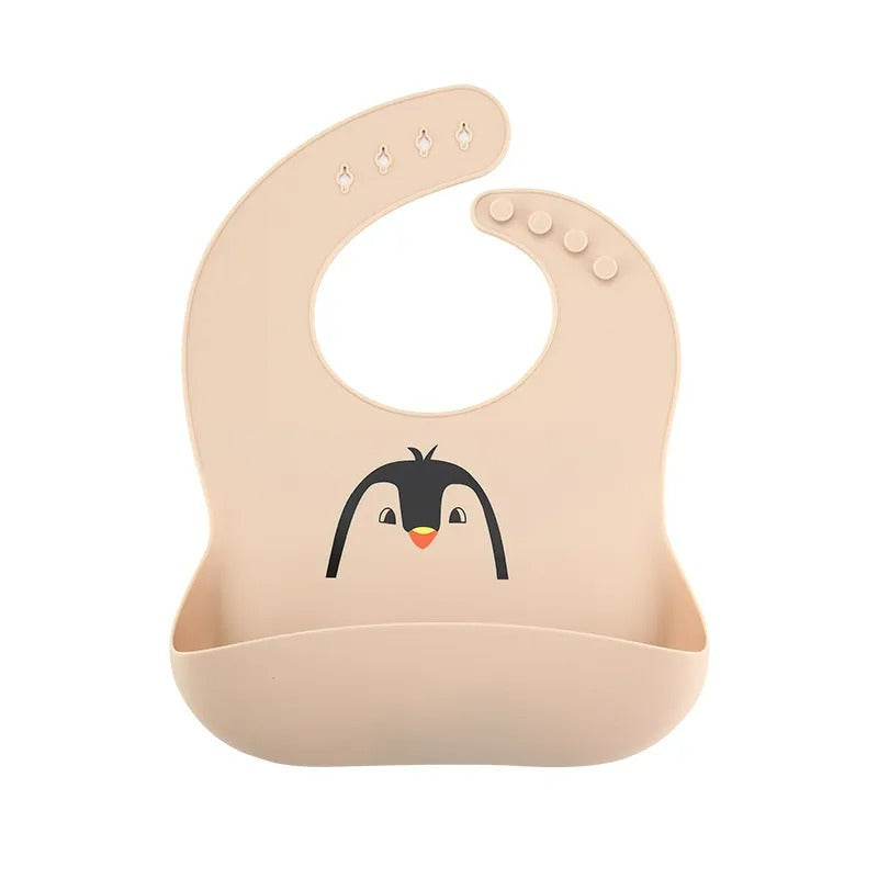 Silicon Baby Bibs - Beige