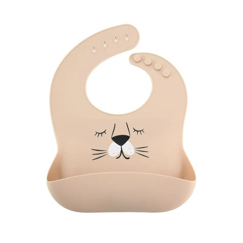 Silicon Baby Bibs - Beige