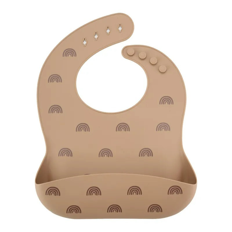 Silicon Baby Bibs - Beige