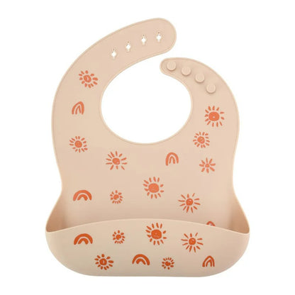 Silicon Baby Bibs - Beige