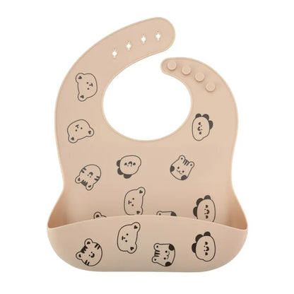 Silicon Baby Bibs - Beige