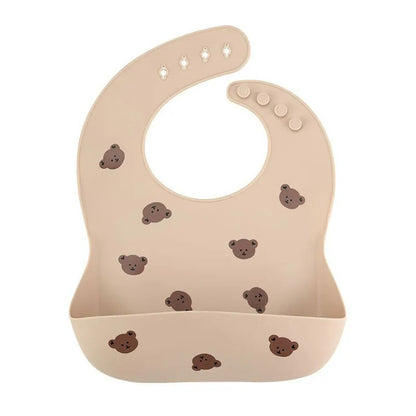 Silicon Baby Bibs - Beige