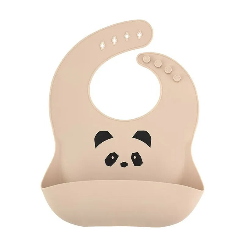 Silicon Baby Bibs - Beige