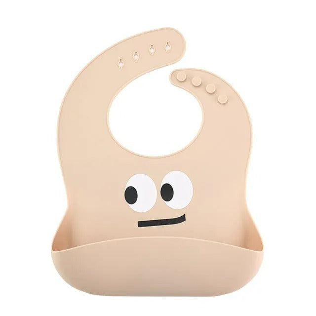 Silicon Baby Bibs - Beige