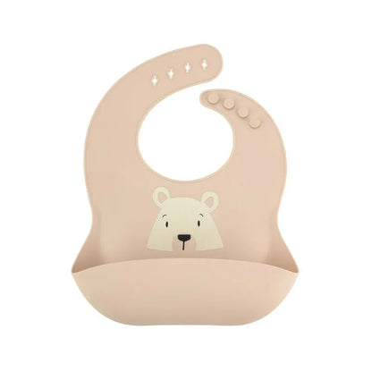 Silicon Baby Bibs - Beige